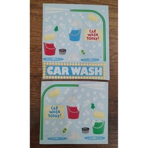 Vtg Stickopotamus CAR WASH Stickers Scrapbook Planner Craft Stickers S267